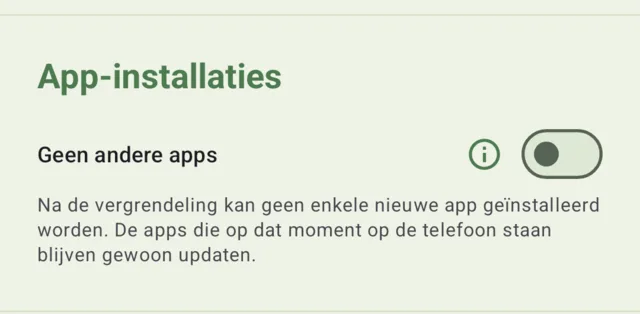 Het configuratiescherm van drawbridge, met Enkel de apps die je echt nodig hebt.
